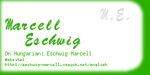 marcell eschwig business card